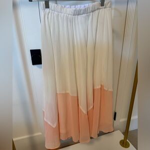 Elegant White and Pink Women's Skirt